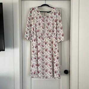 Mika rose white floral dress